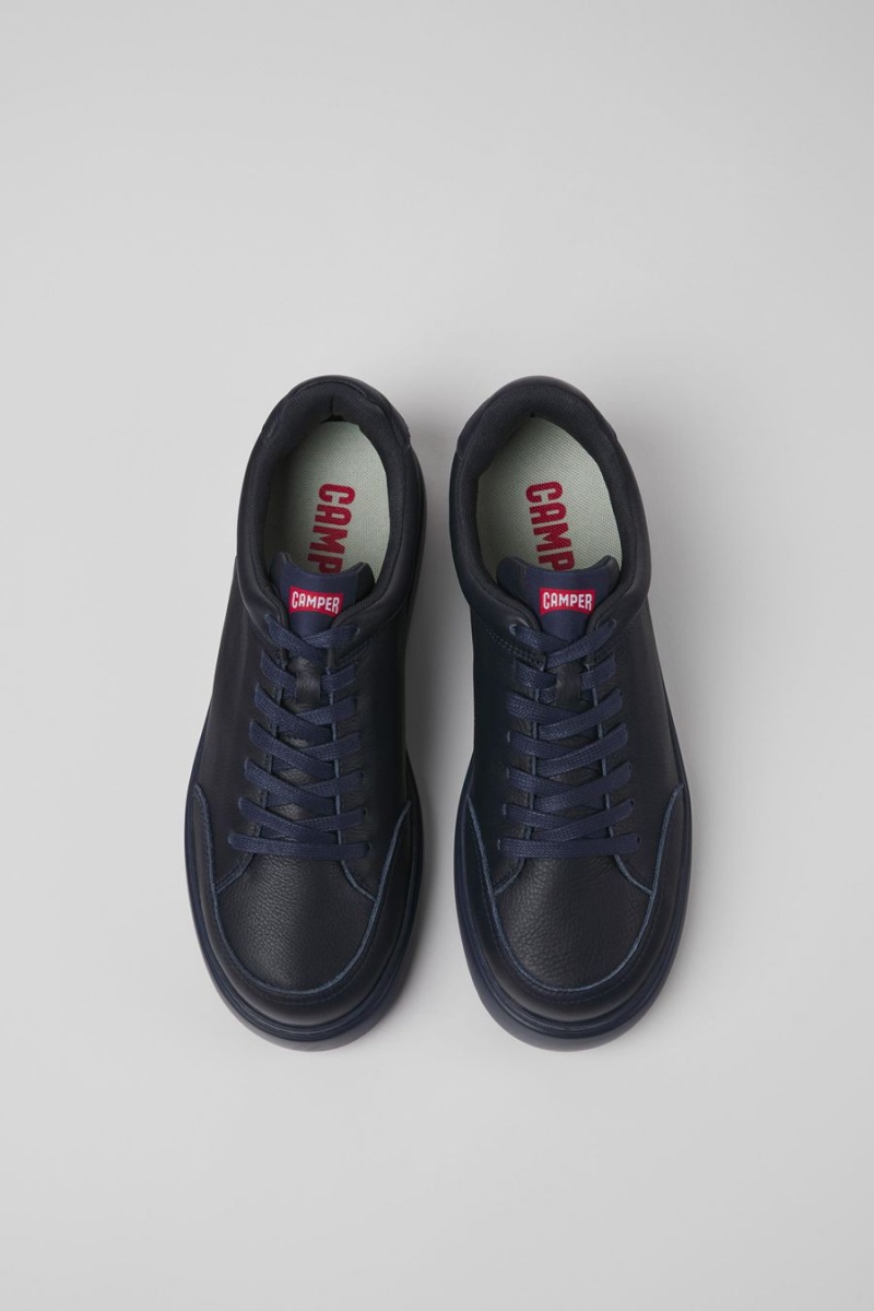 Zapatillas Camper Runner K21 Cuero Hombre Azules | SRLYE-4056