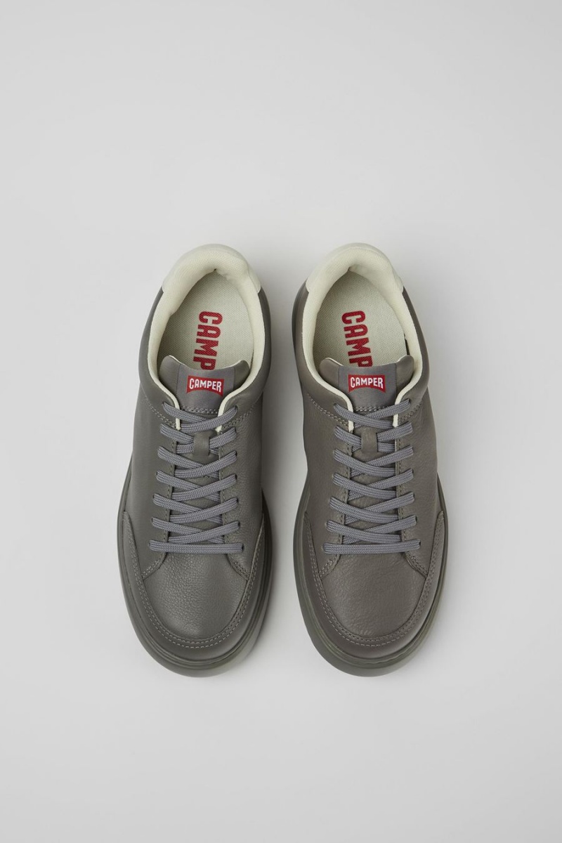 Zapatillas Camper Runner K21 Cuero Hombre Gris | YQEFL-9178