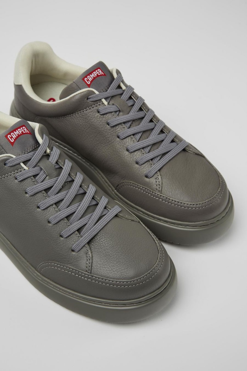 Zapatillas Camper Runner K21 Cuero Hombre Gris | YQEFL-9178