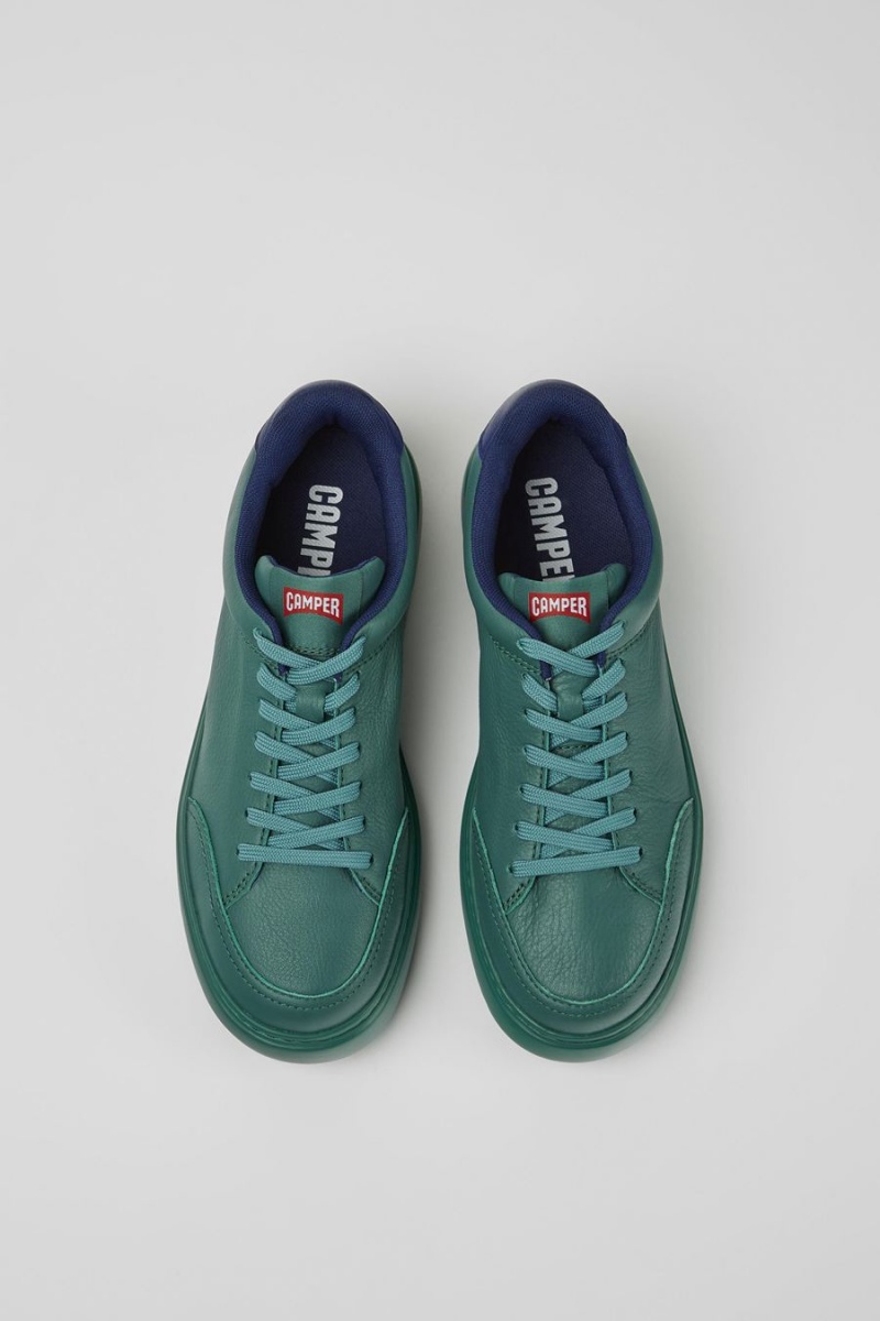Zapatillas Camper Runner K21 Cuero Hombre Verde | XASUB-1268