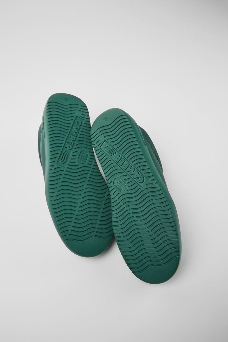 Zapatillas Camper Runner K21 Cuero Hombre Verde | XASUB-1268