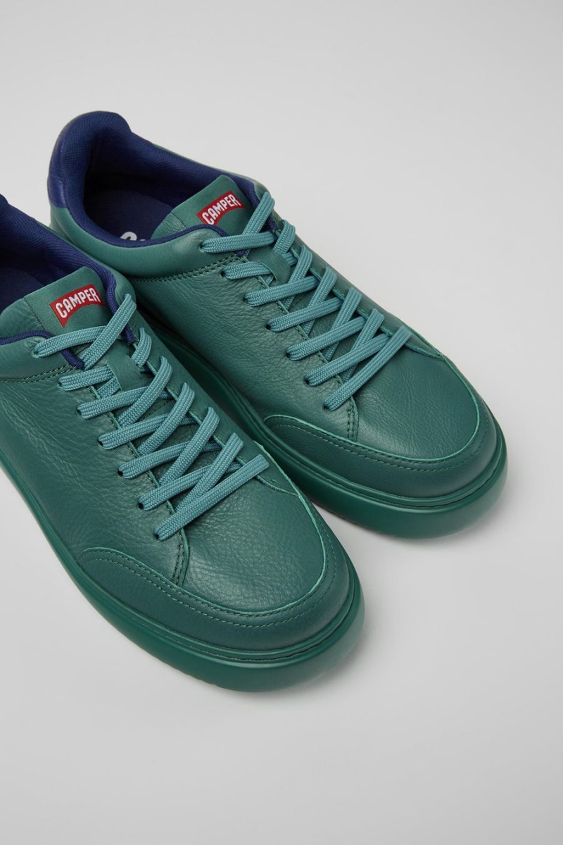 Zapatillas Camper Runner K21 Cuero Hombre Verde | XASUB-1268