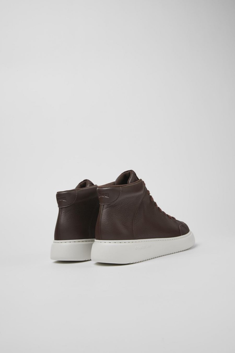 Zapatillas Camper Runner K21 Cuero Hombre Burdeos | XNQOJ-1520