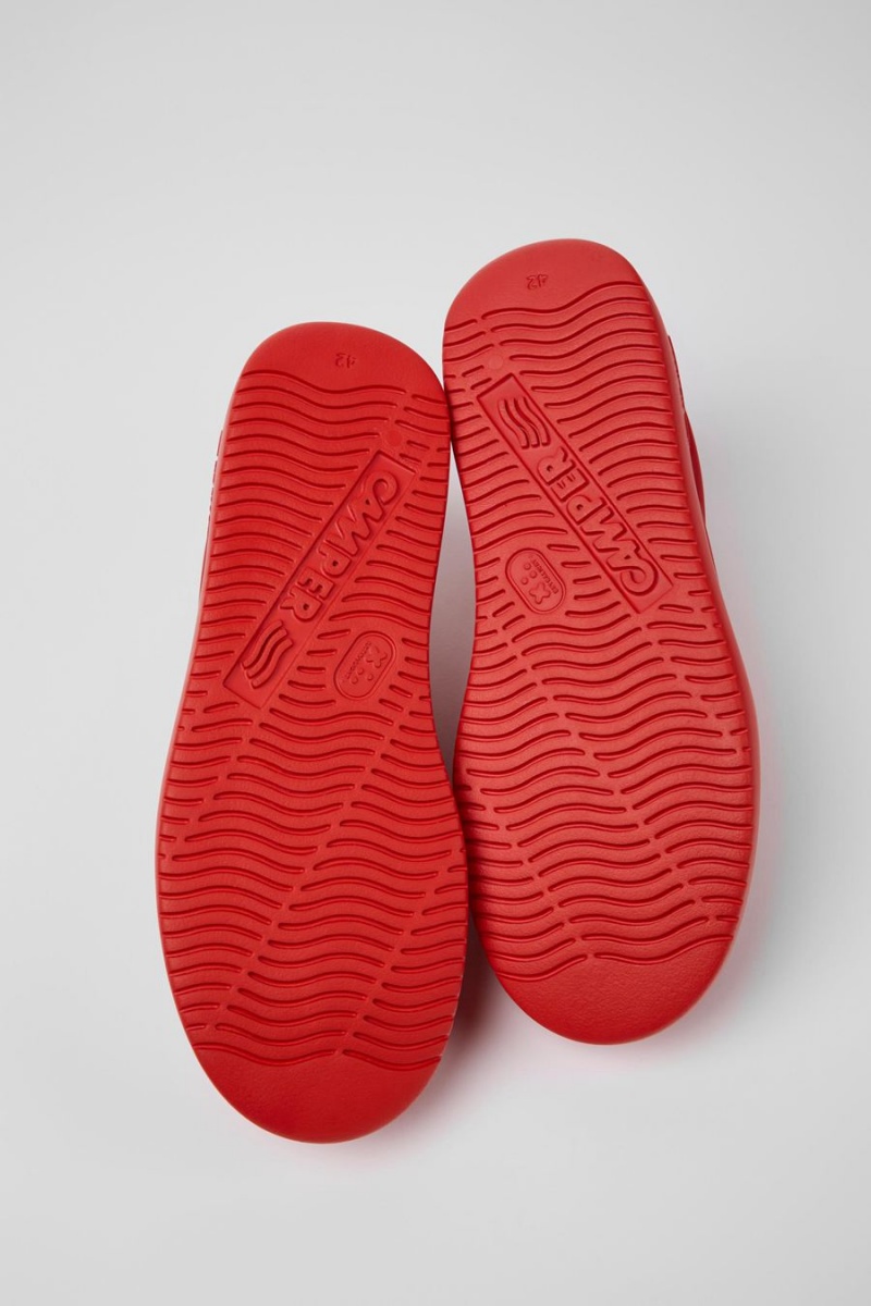 Zapatillas Camper Runner K21 Cuero Hombre Rojas | EPTQD-4078