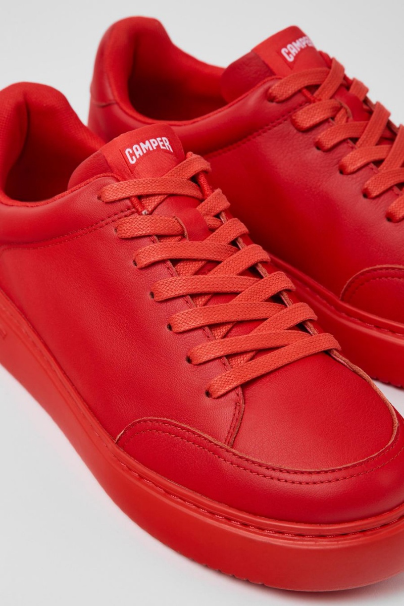 Zapatillas Camper Runner K21 Cuero Hombre Rojas | EPTQD-4078