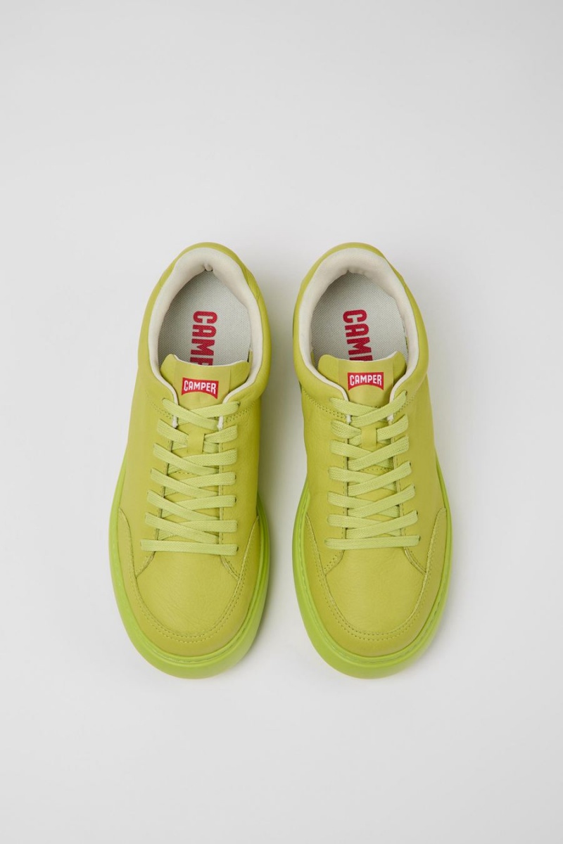 Zapatillas Camper Runner K21 Cuero Hombre Verde | VAJBS-8195