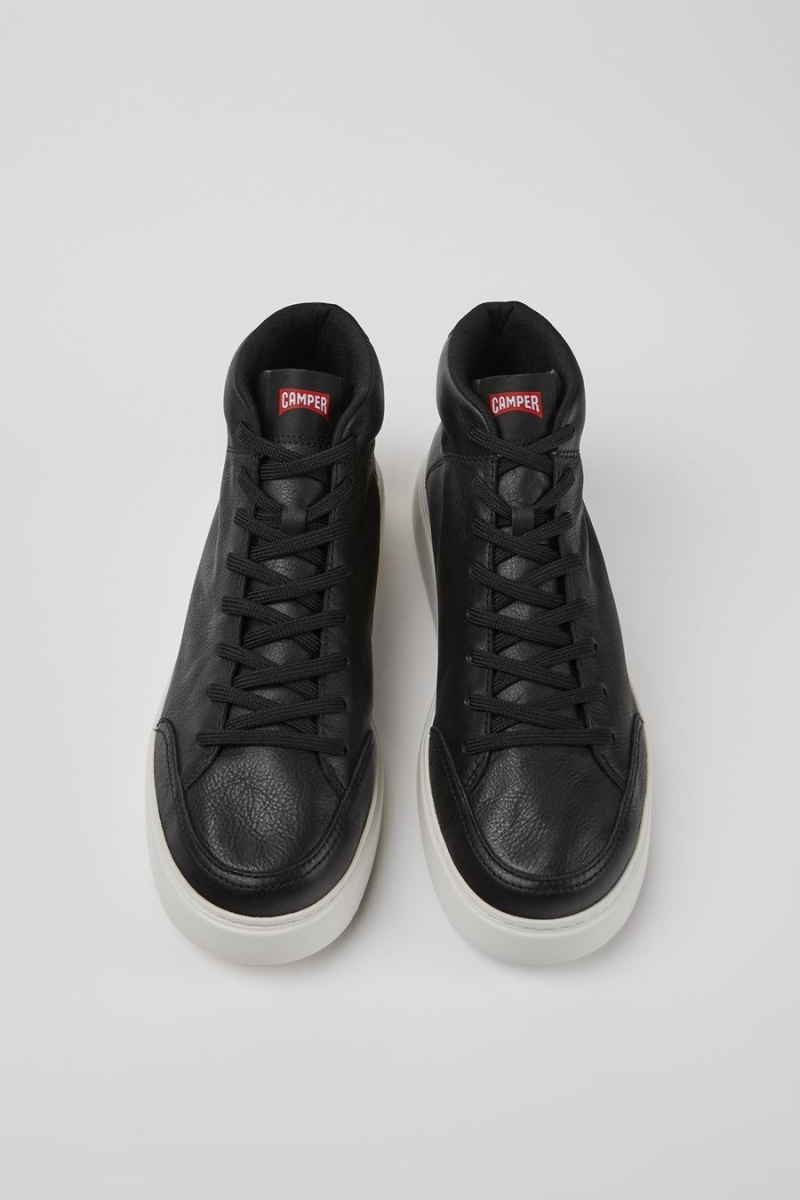 Zapatillas Camper Runner K21 Cuero Hombre Negras | ZAFRG-3527