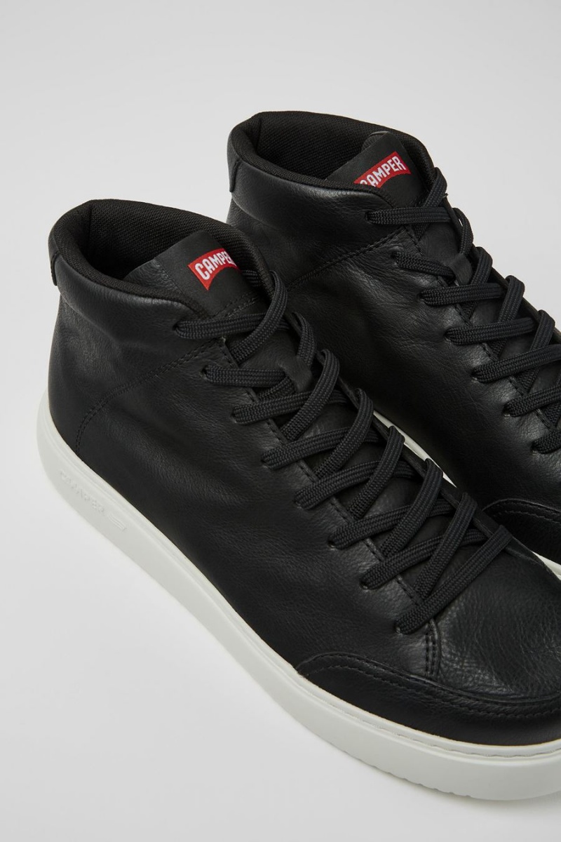 Zapatillas Camper Runner K21 Cuero Hombre Negras | ZAFRG-3527