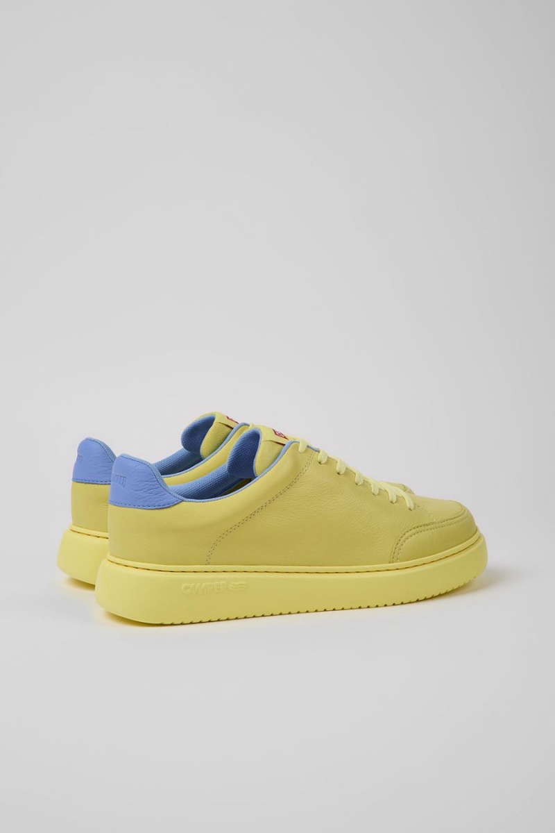 Zapatillas Camper Runner K21 Cuero Hombre Amarillo | WPQOL-6174