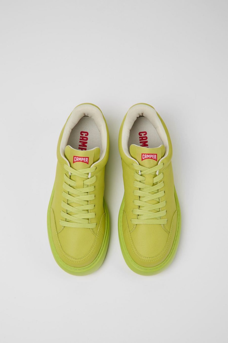 Zapatillas Camper Runner K21 Cuero Mujer Verde | TGPIR-5072
