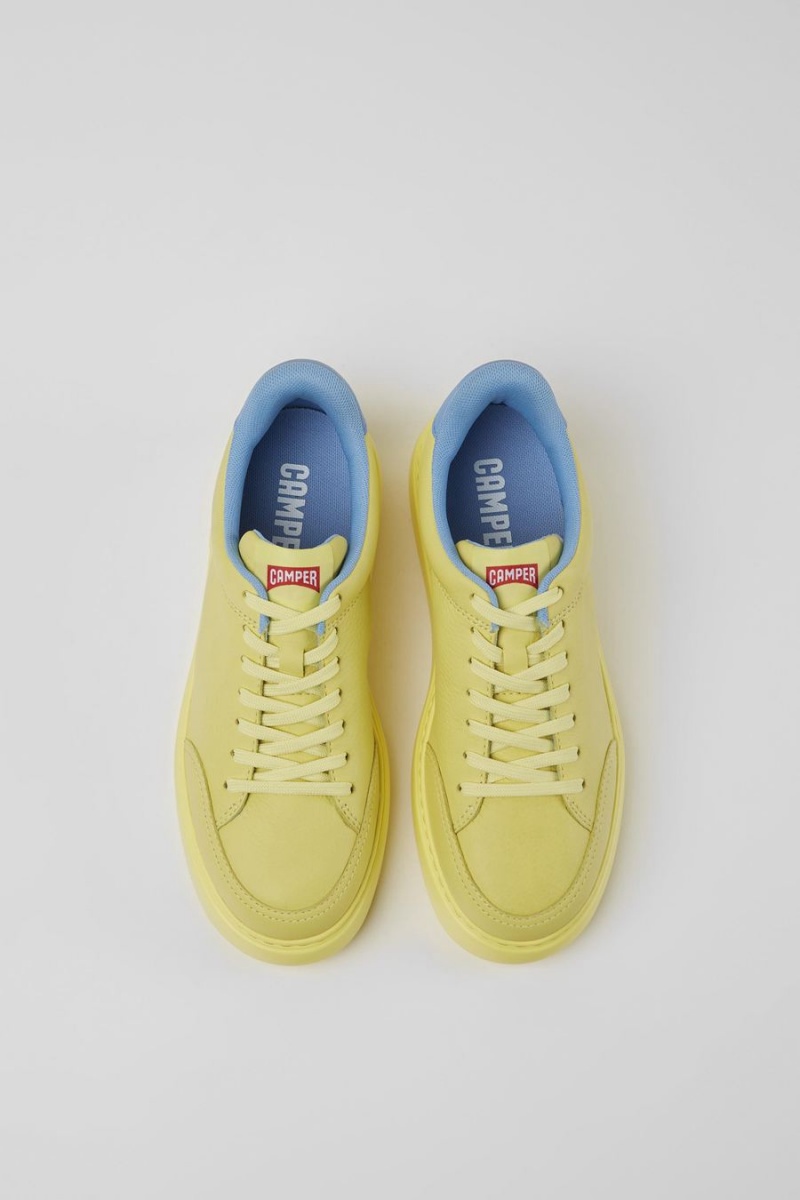Zapatillas Camper Runner K21 Cuero Mujer Amarillo | DZLOY-9475