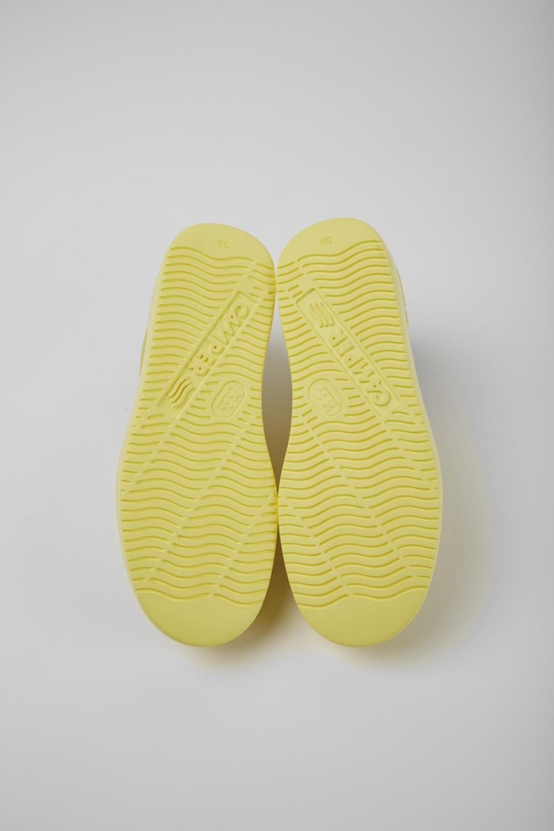 Zapatillas Camper Runner K21 Cuero Mujer Amarillo | DZLOY-9475