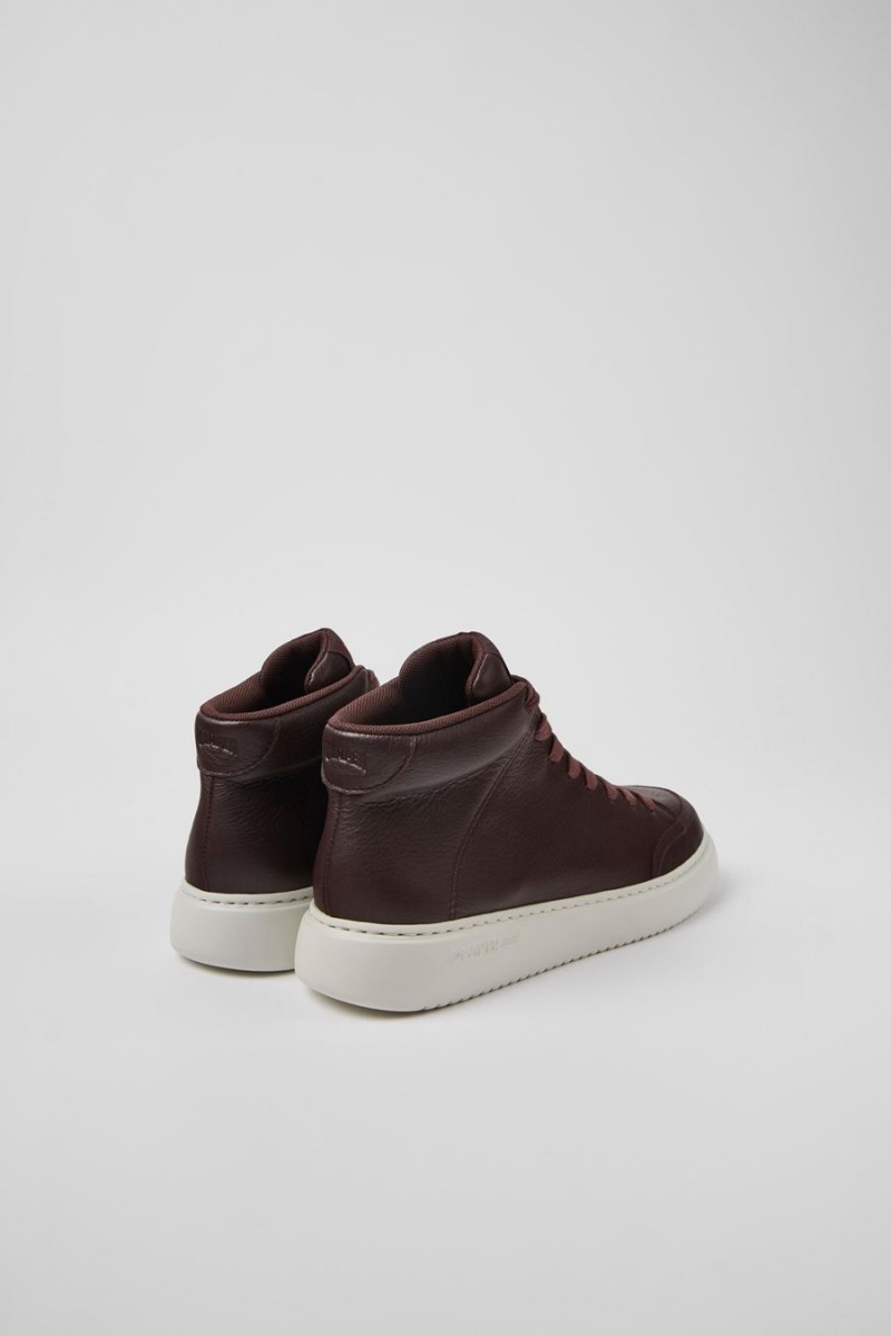 Zapatillas Camper Runner K21 Cuero Mujer Burdeos | DCKGE-8610