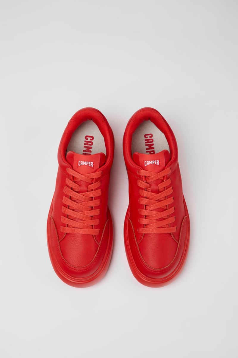 Zapatillas Camper Runner K21 Cuero Mujer Rojas | SYRNX-4176