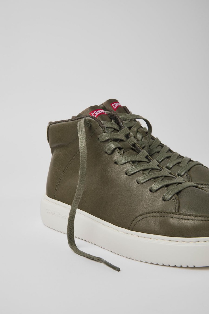Zapatillas Camper Runner K21 Cuero Mujer Verde | EHFTI-2459