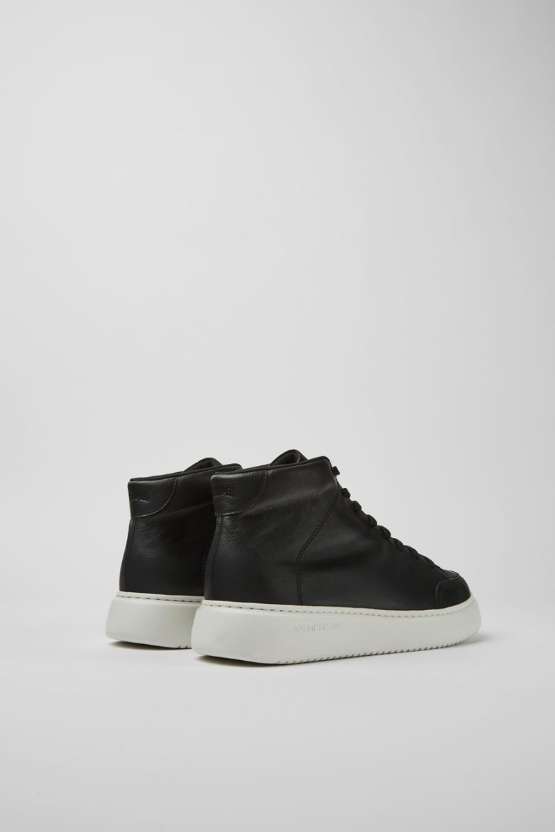 Zapatillas Camper Runner K21 Cuero Mujer Negras | WHGAX-4561