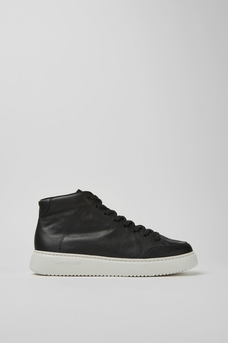 Zapatillas Camper Runner K21 Cuero Mujer Negras | WHGAX-4561