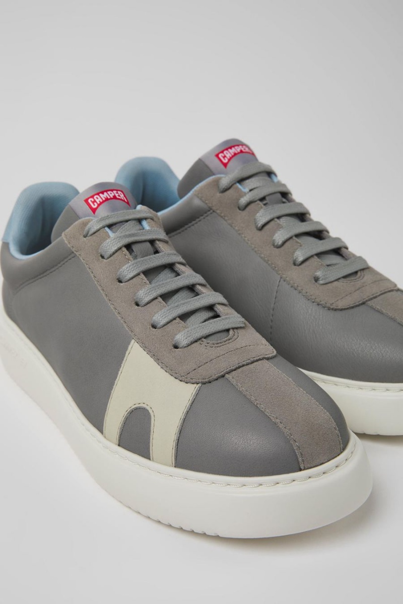 Zapatillas Camper Runner K21 Cuero Nubuck Hombre Gris | HWSRI-6592