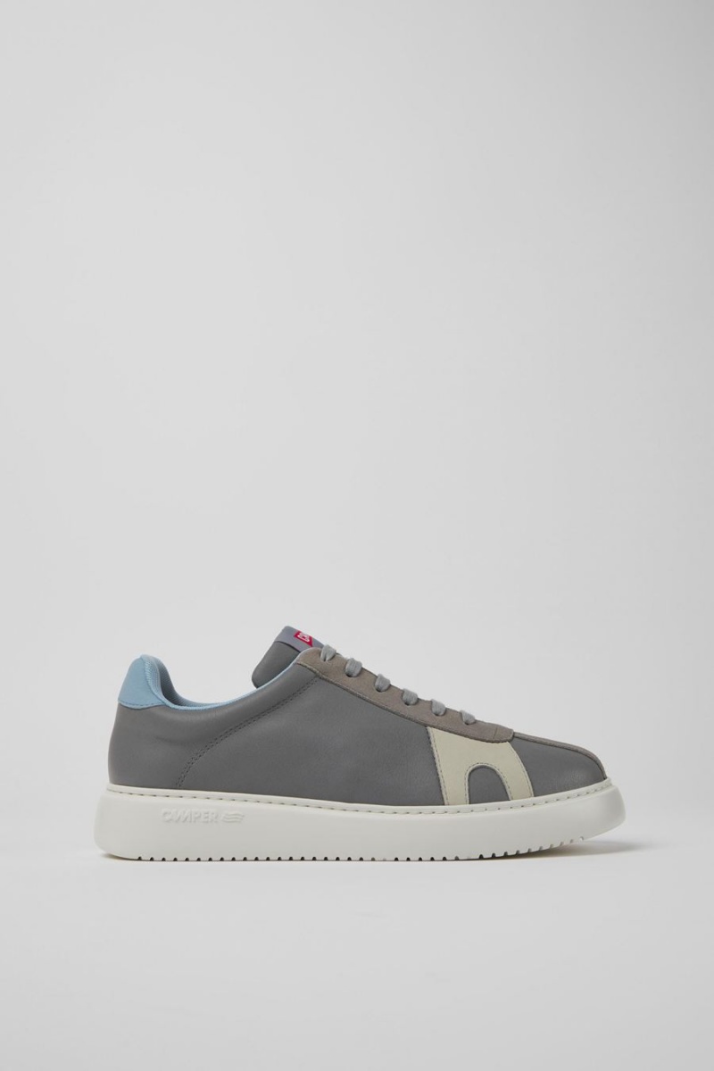 Zapatillas Camper Runner K21 Cuero Nubuck Hombre Gris | HWSRI-6592