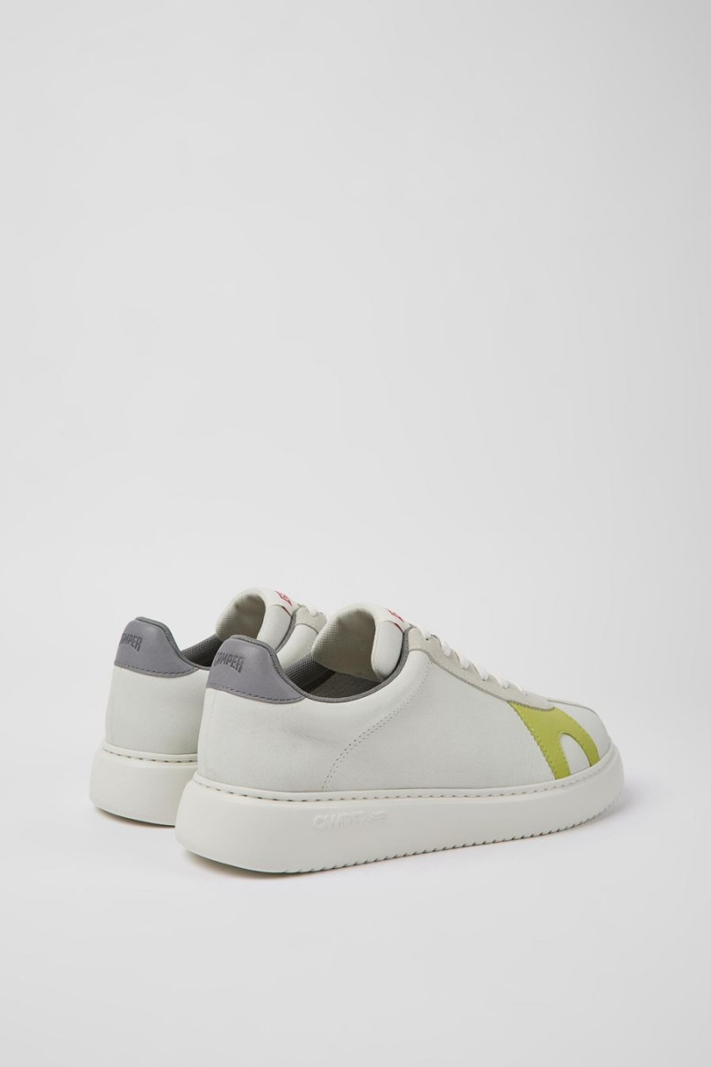 Zapatillas Camper Runner K21 Non-dyed Cuero Nubuck Hombre Blancas | SQTAM-0235