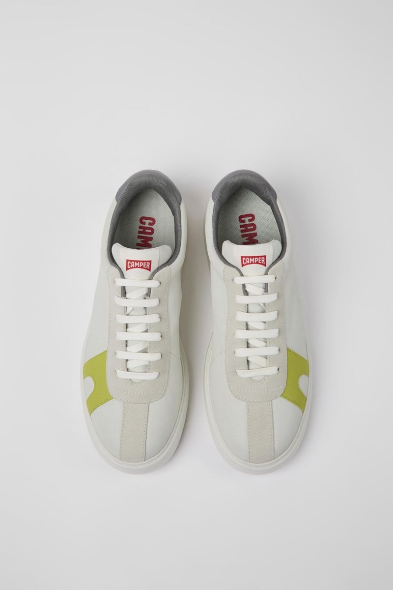 Zapatillas Camper Runner K21 Non-dyed Cuero Nubuck Hombre Blancas | SQTAM-0235