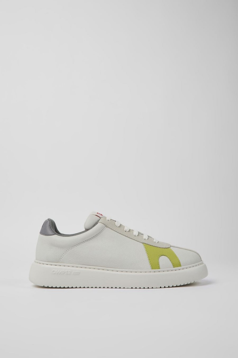 Zapatillas Camper Runner K21 Non-dyed Cuero Nubuck Hombre Blancas | SQTAM-0235