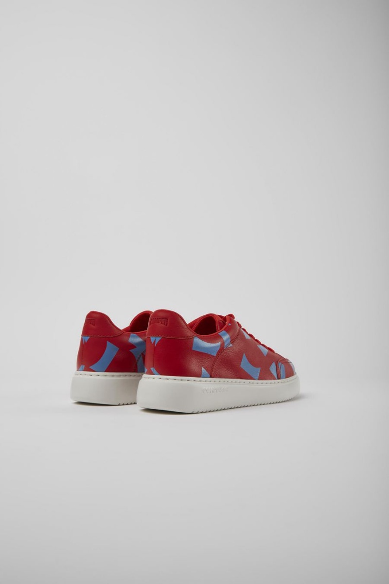Zapatillas Camper Runner K21 Printed Cuero Mujer Rojas | QZBTV-1926