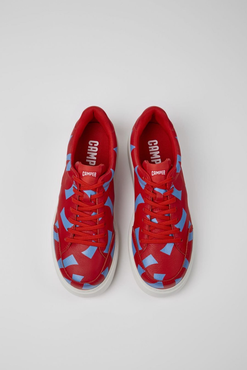 Zapatillas Camper Runner K21 Printed Hombre Rojas | YXWKZ-6179