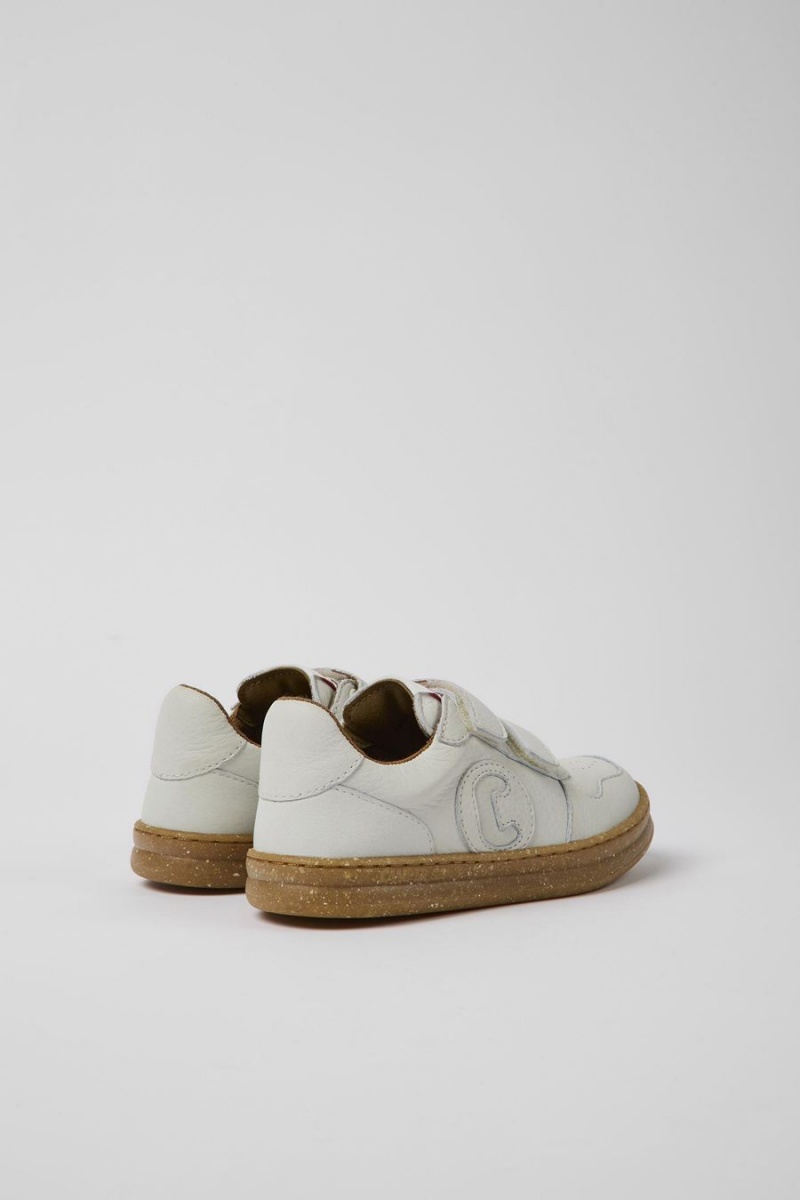 Zapatillas Camper Runner Non-dyed Cuero Niña Blancas | OLDVX-3829