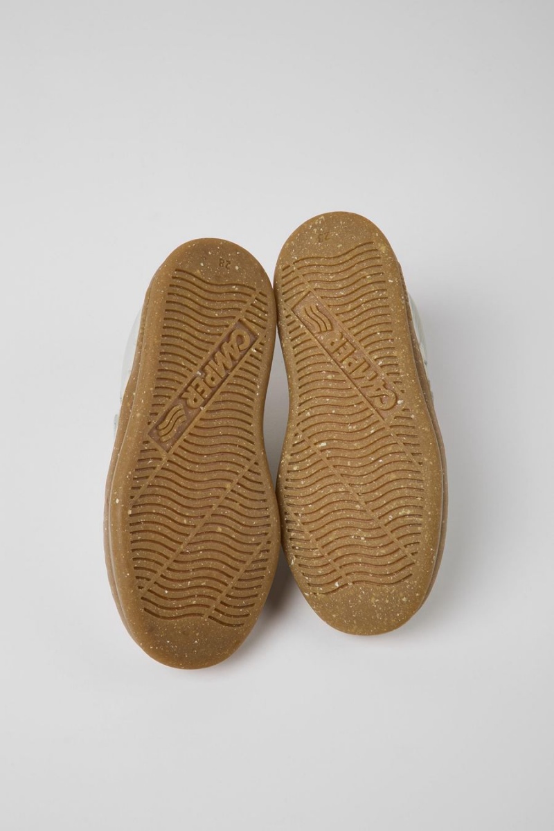 Zapatillas Camper Runner Non-dyed Cuero Niña Blancas | OLDVX-3829