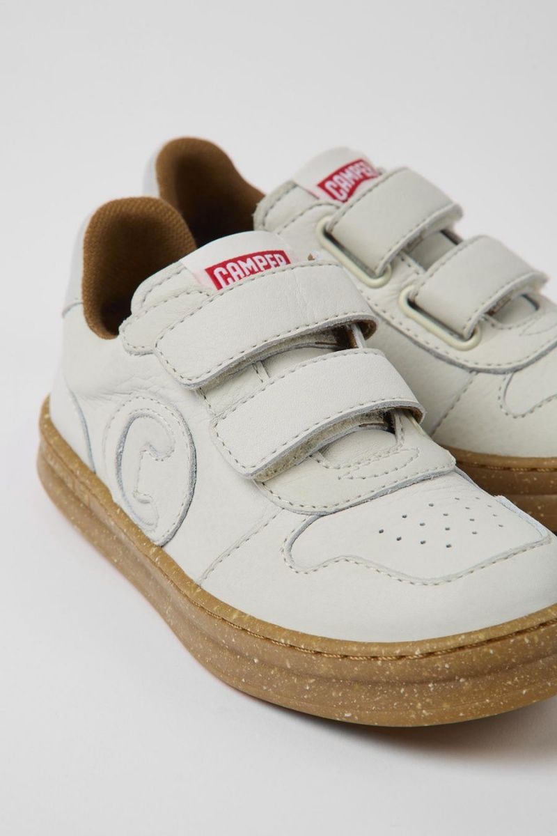 Zapatillas Camper Runner Non-dyed Cuero Niña Blancas | OLDVX-3829
