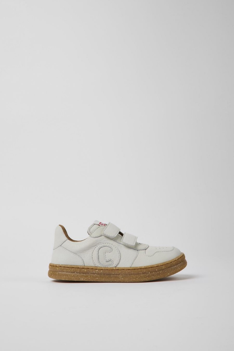 Zapatillas Camper Runner Non-dyed Cuero Niña Blancas | OLDVX-3829