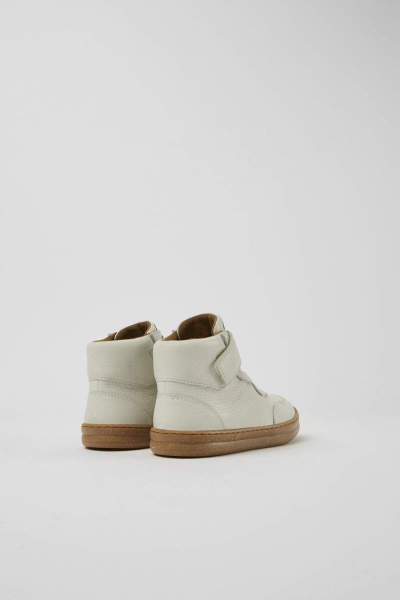 Zapatillas Camper Runner Non-dyed Cuero Niño Blancas | DNCFS-8392