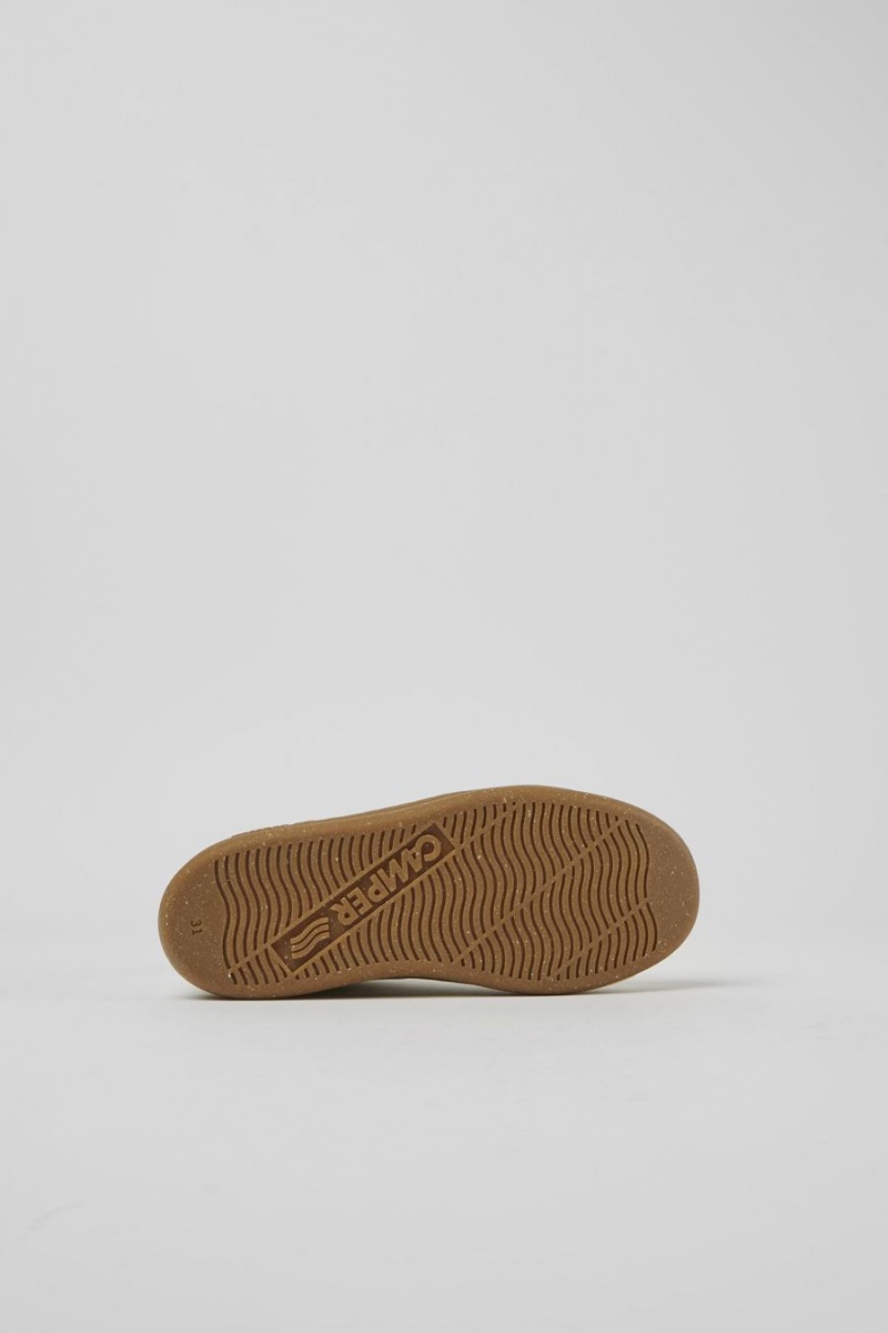 Zapatillas Camper Runner Non-dyed Cuero Niño Blancas | DNCFS-8392