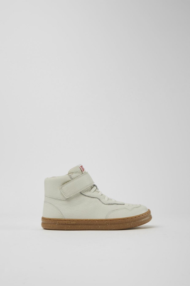 Zapatillas Camper Runner Non-dyed Cuero Niño Blancas | DNCFS-8392