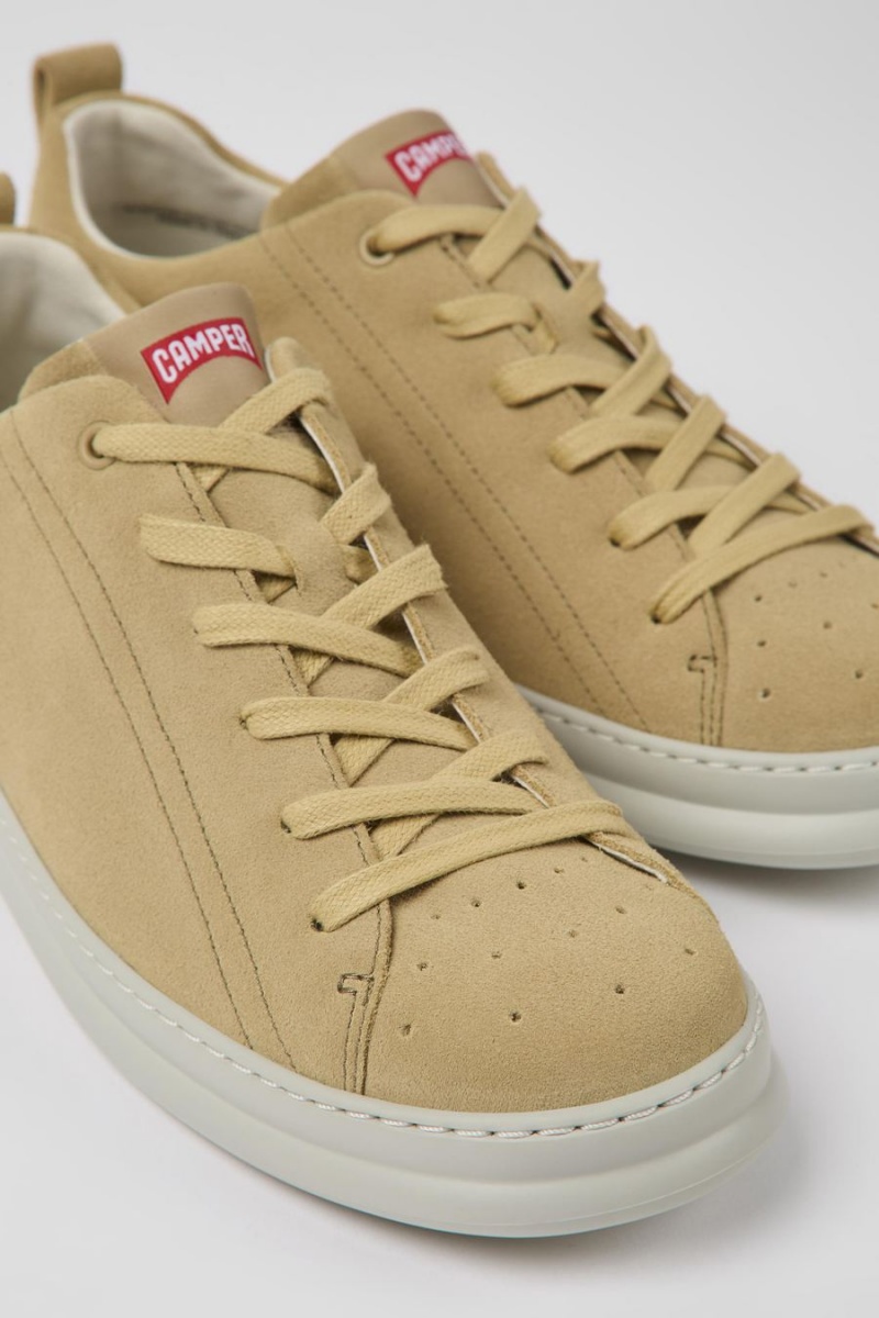 Zapatillas Camper Runner Nubuck Hombre Beige | VUQLJ-2985
