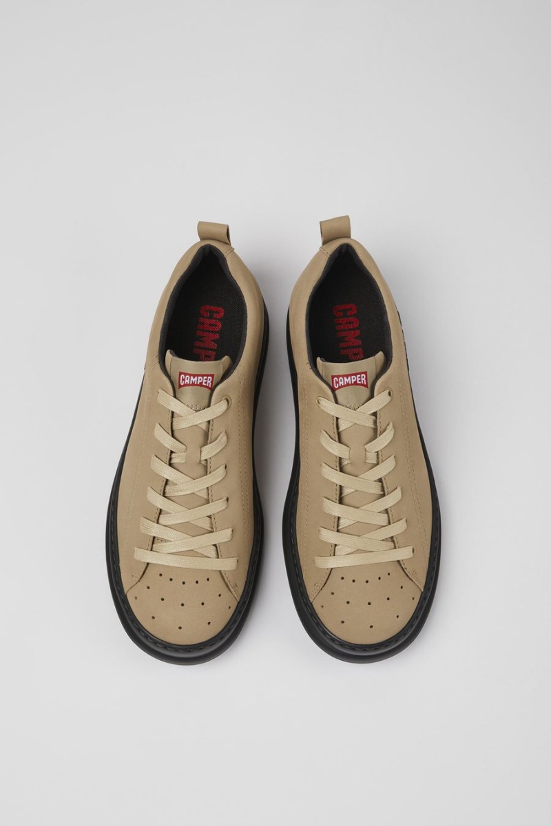 Zapatillas Camper Runner Nubuck Hombre Beige | GAUEF-8056