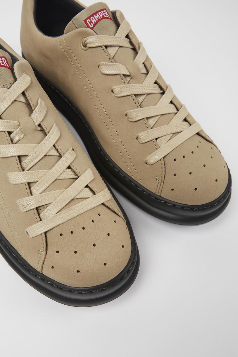 Zapatillas Camper Runner Nubuck Hombre Beige | GAUEF-8056