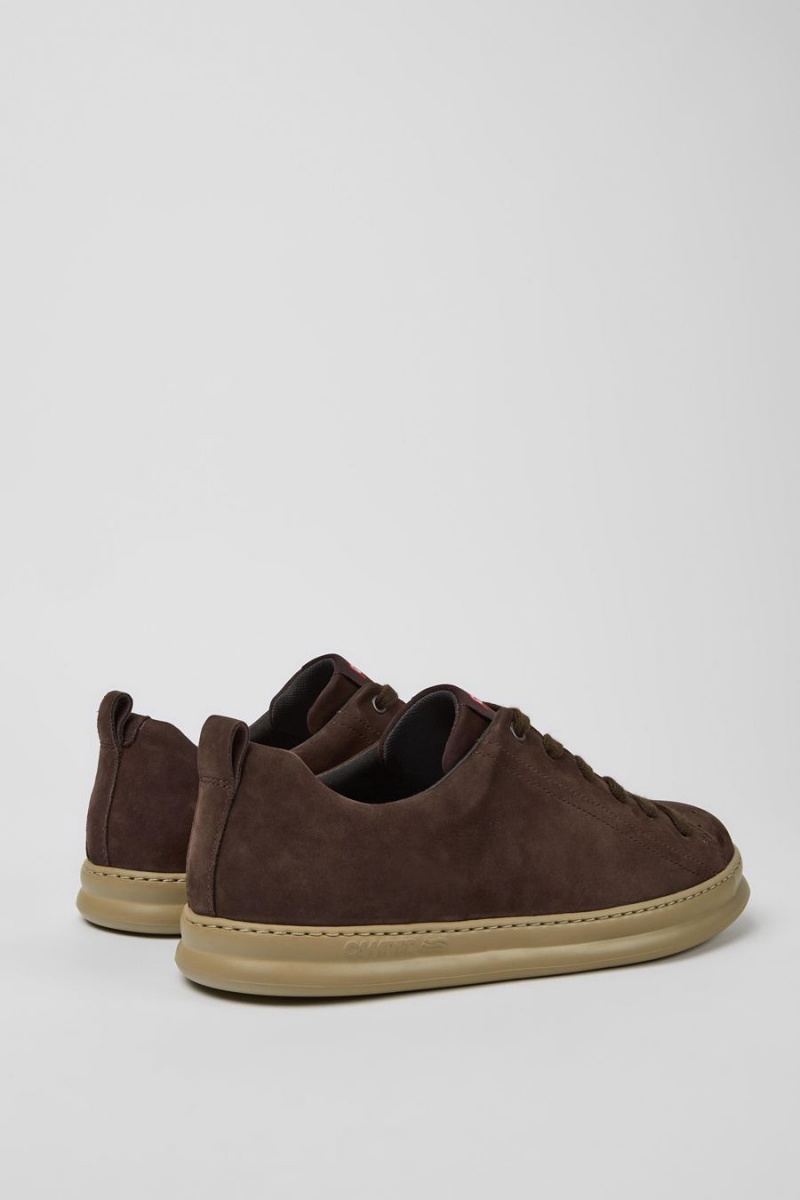Zapatillas Camper Runner Nubuck Hombre Marrones | WXTQM-0629