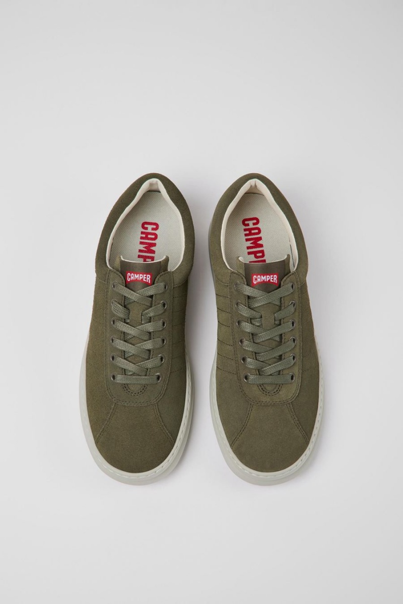 Zapatillas Camper Runner Nubuck Hombre Verde | SCEIZ-6573