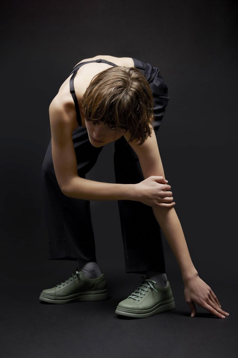 Zapatillas Camper Runner Up Cuero Mujer Verde | XBMKE-7612