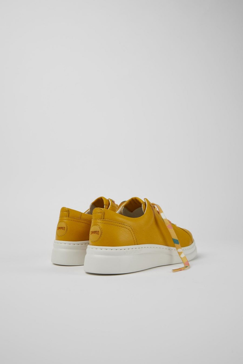 Zapatillas Camper Runner Up Cuero Mujer Amarillo | LVEQT-2174