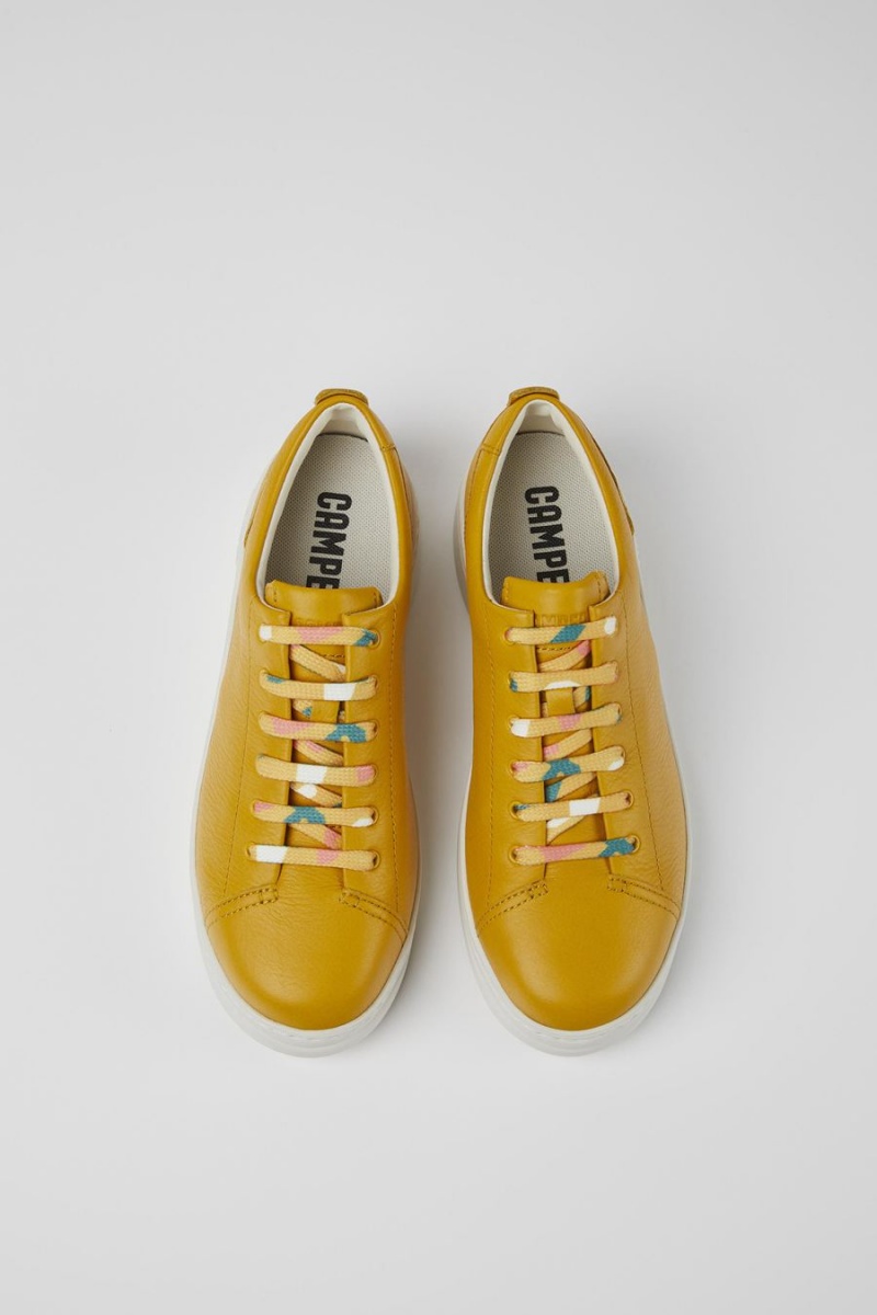 Zapatillas Camper Runner Up Cuero Mujer Amarillo | LVEQT-2174