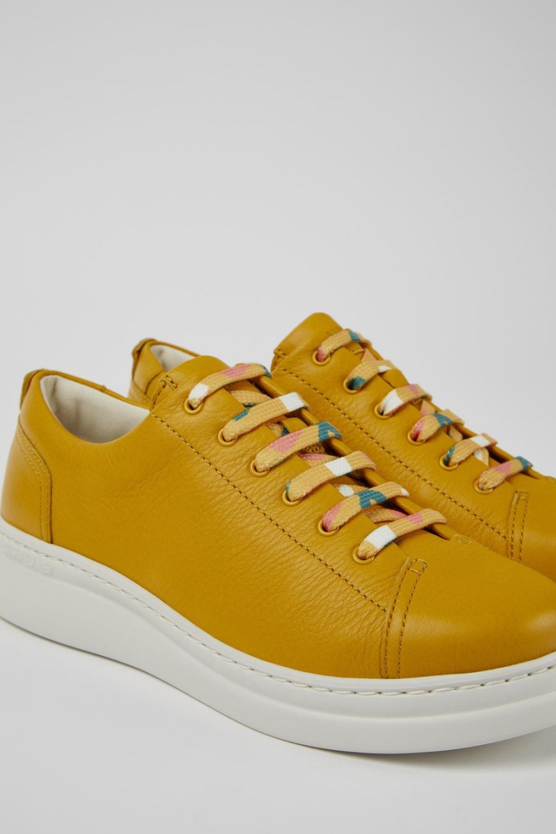 Zapatillas Camper Runner Up Cuero Mujer Amarillo | LVEQT-2174