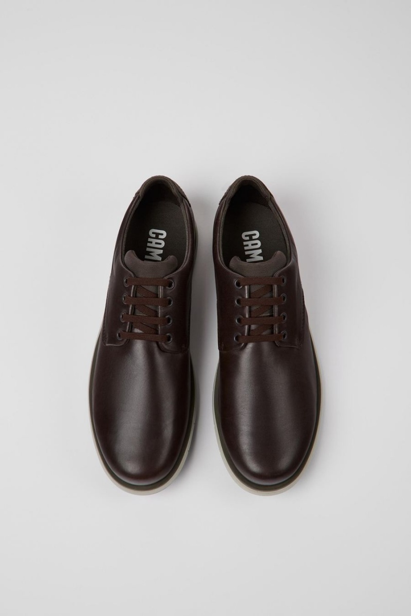 Zapatillas Camper Smith Cuero Hombre Marrones | IARET-9816