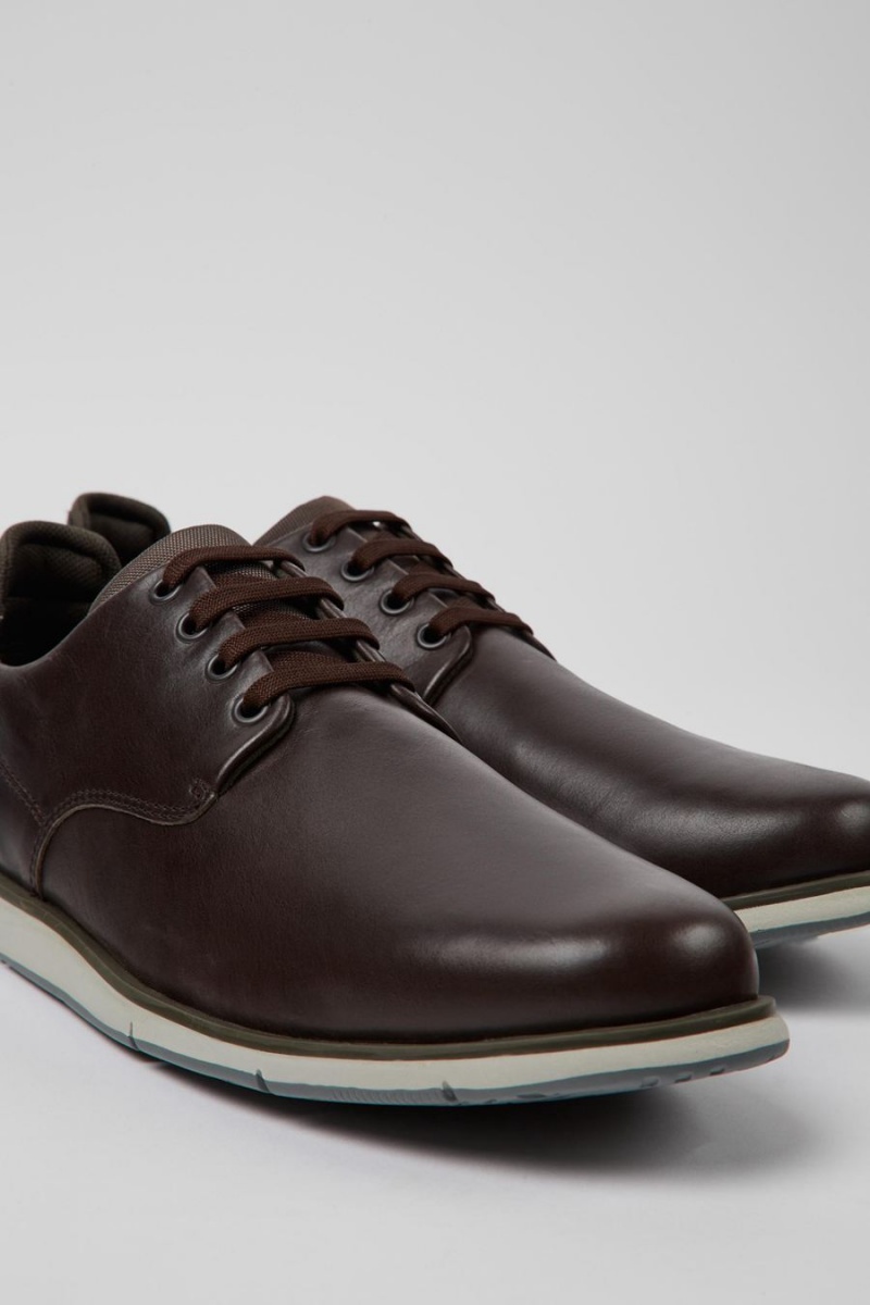 Zapatillas Camper Smith Cuero Hombre Marrones | IARET-9816