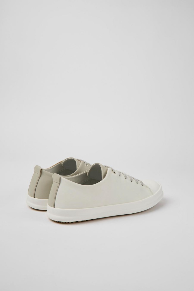 Zapatillas Camper Twins Cuero Hombre Blancas | AQDLZ-6713