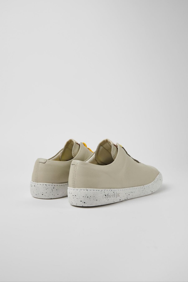 Zapatillas Camper Twins Cuero Hombre Gris | CAFOZ-9751