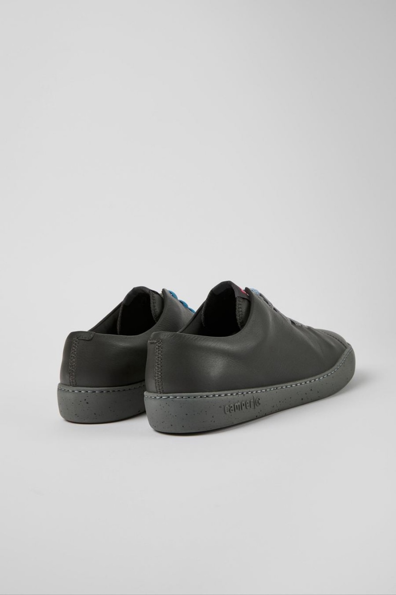 Zapatillas Camper Twins Cuero Hombre Gris | ELQKY-3518