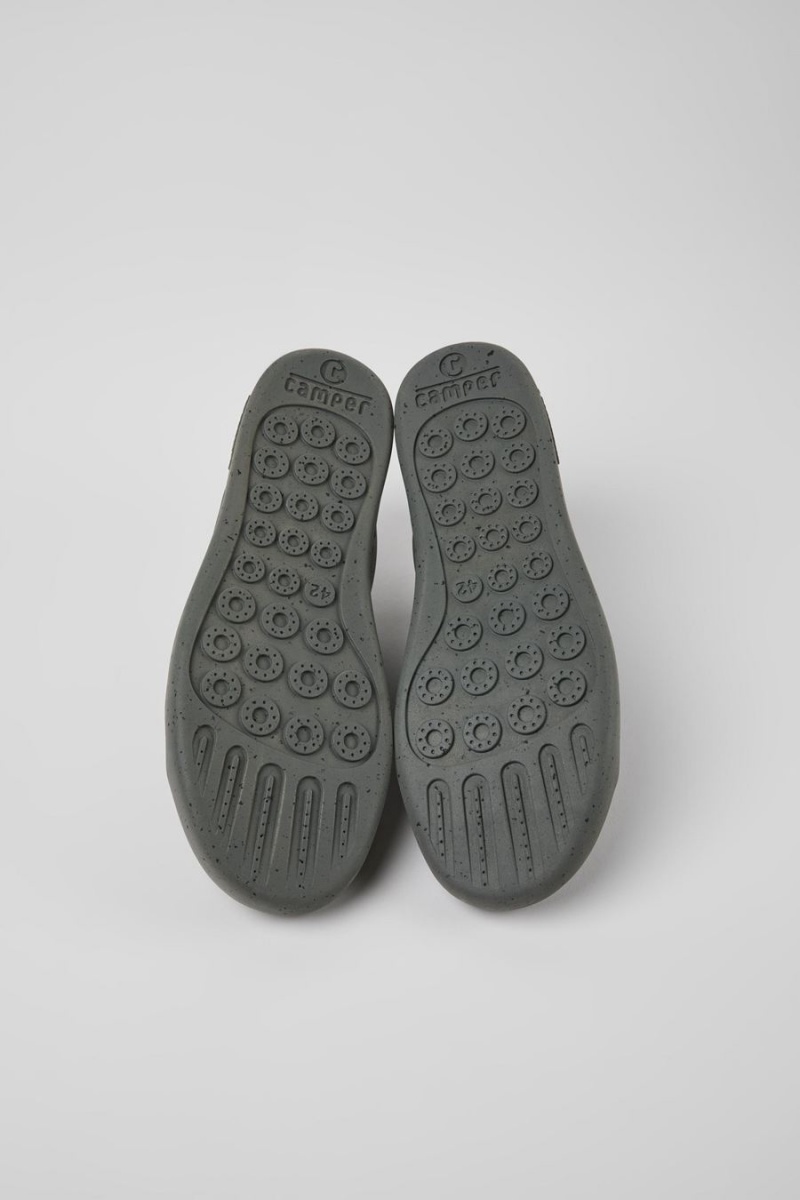Zapatillas Camper Twins Cuero Hombre Gris | ELQKY-3518